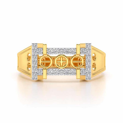 Holy Silver Ring For Men - Yellow Gold - Image 4
