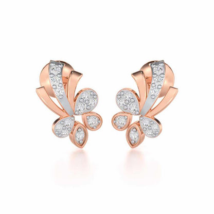 Holy Serenade Silver Stud Earrings - Rose Gold - Image 1