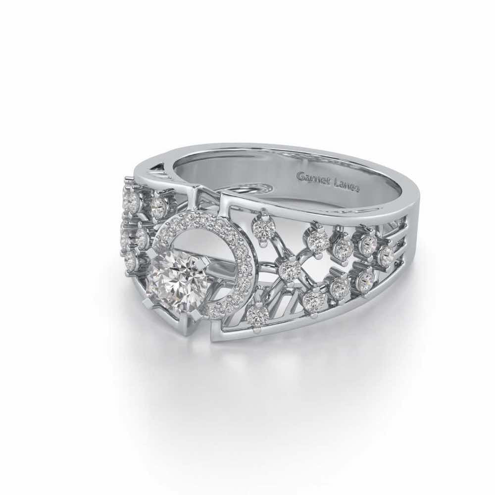 Honour Solitaire Ring - White Gold - Image 2