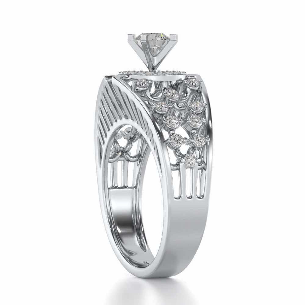Honour Solitaire Ring - White Gold - Image 3