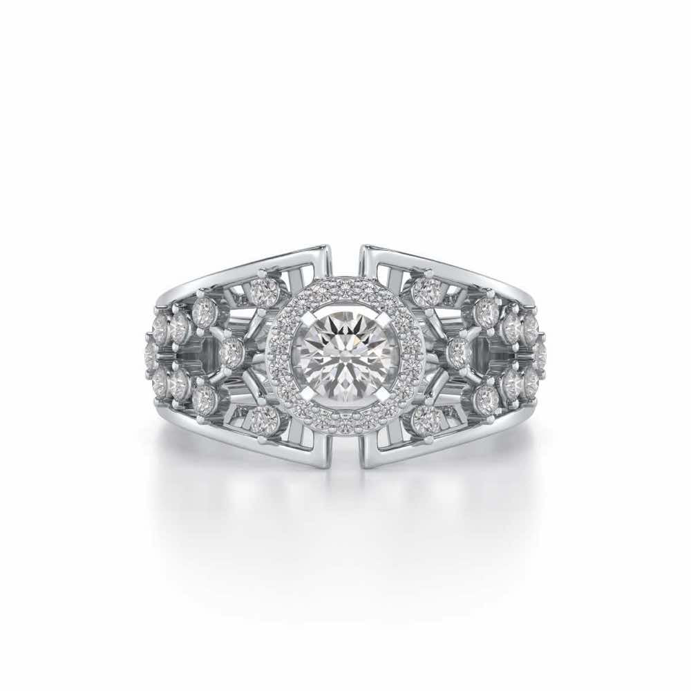 Honour Solitaire Ring - White Gold - Image 4