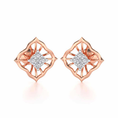 Hope Rays Silver Earrings - Rose Gold - Image 1