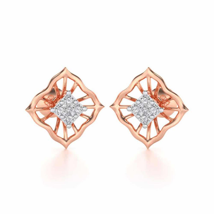 Hope Rays Silver Earrings - Rose Gold - Image 1