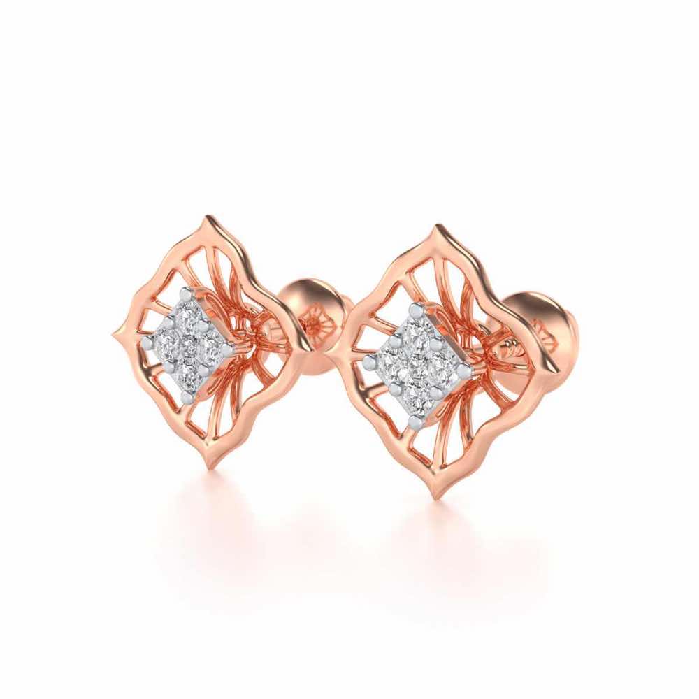 Hope Rays Silver Earrings - Rose Gold - Image 3