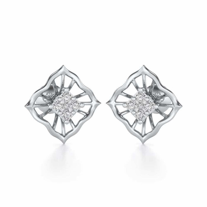 Hope Rays Silver Earrings - White Gold - Image 1