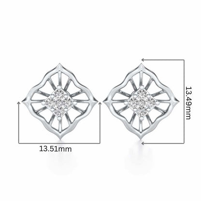 Hope Rays Silver Earrings - White Gold - Image 2