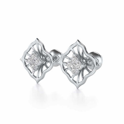 Hope Rays Silver Earrings - White Gold - Image 3