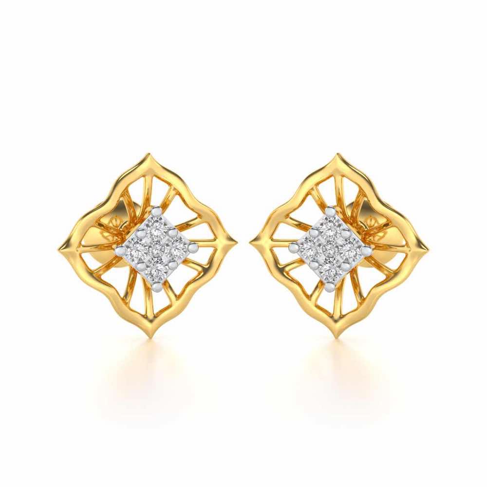 Hope Rays Silver Earrings - Yellow Gold - Image 1