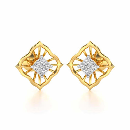 Hope Rays Silver Earrings - Yellow Gold - Image 1