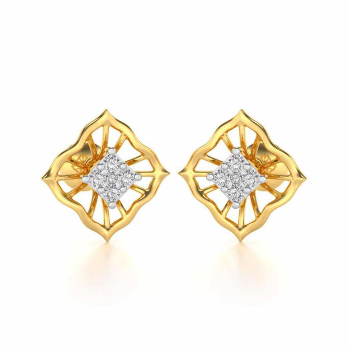 Hope Rays Silver Earrings - Yellow Gold - Image 1