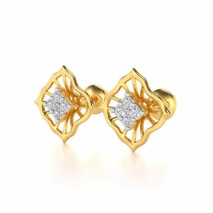 Hope Rays Silver Earrings - Yellow Gold - Image 3