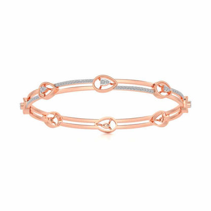 Hourglass Silver Bangles - Rose Gold - Image 5