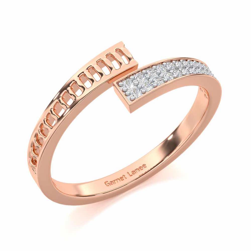 Hugsy Silver Ring - Rose Gold - Image 1