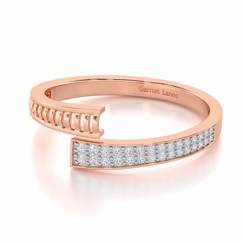 Hugsy Silver Ring - Rose Gold - Image 2