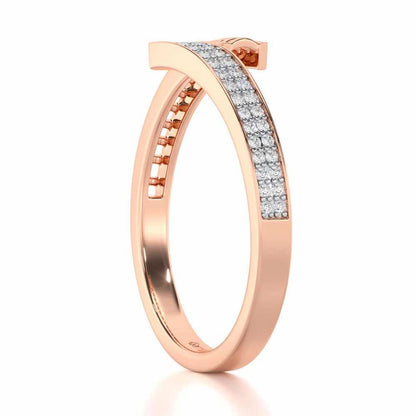 Hugsy Silver Ring - Rose Gold - Image 3