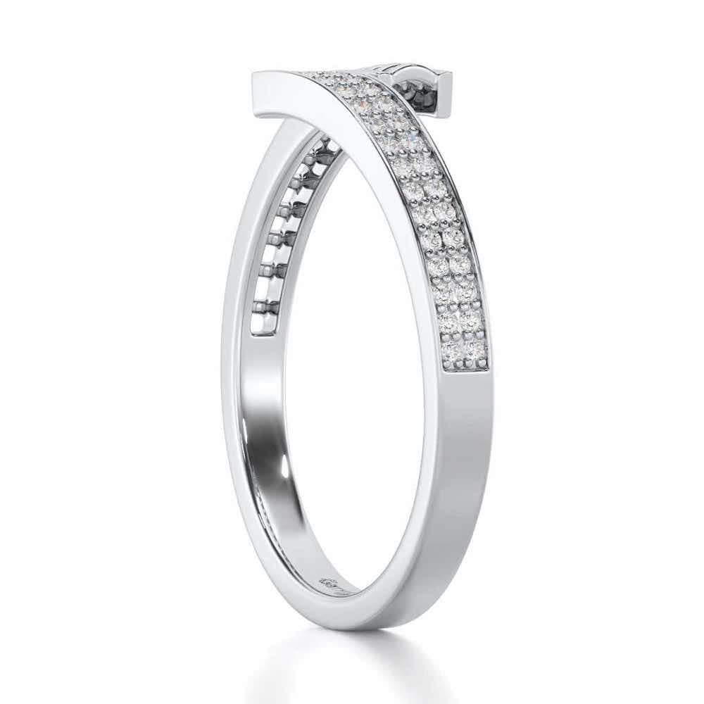 Hugsy Silver Ring - White Gold - Image 3