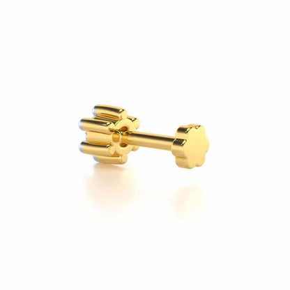 Hushed Radiance Silver Nosepin - Yellow Gold - Image 4