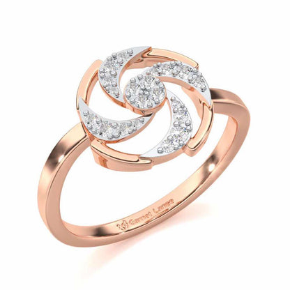 Hypnotic Eye Silver Ring - Rose Gold - Image 1