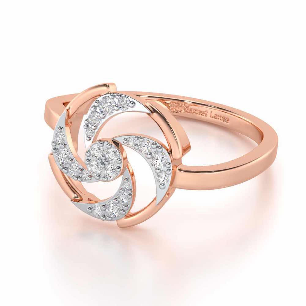 Hypnotic Eye Silver Ring - Rose Gold - Image 2