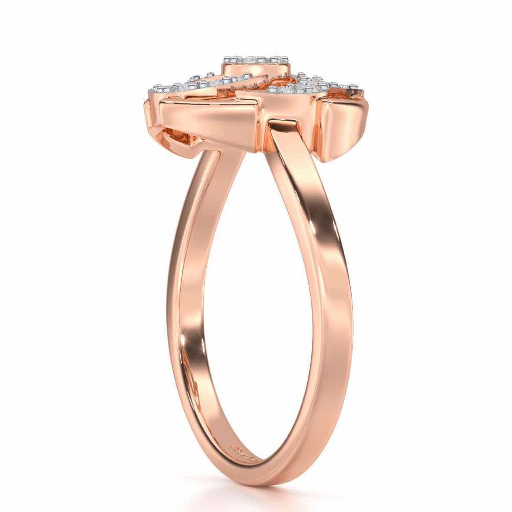 Hypnotic Eye Silver Ring - Rose Gold - Image 3