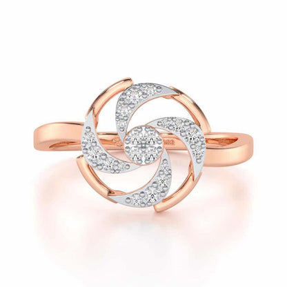 Hypnotic Eye Silver Ring - Rose Gold - Image 4