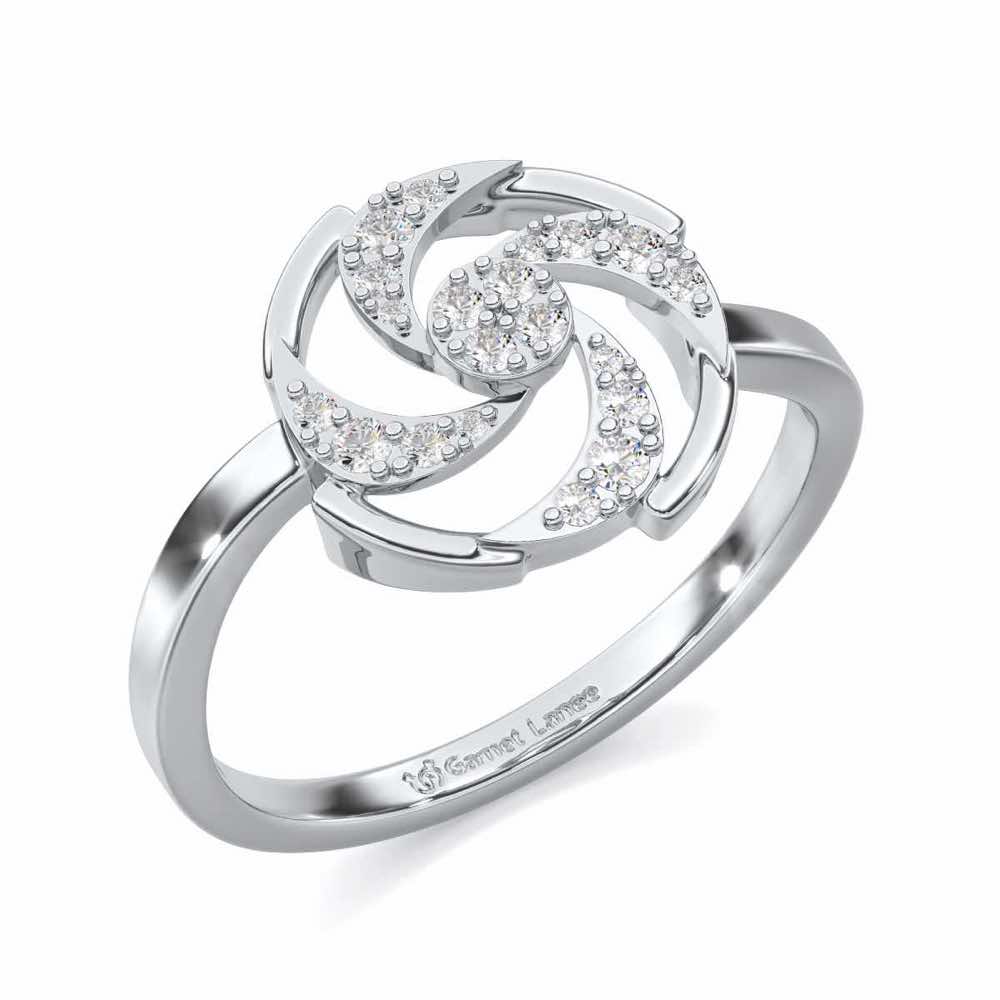 Hypnotic Eye Silver Ring - White Gold - Image 1