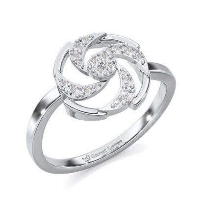 Hypnotic Eye Silver Ring - White Gold - Image 1