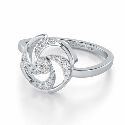 Hypnotic Eye Silver Ring - White Gold - Image 2
