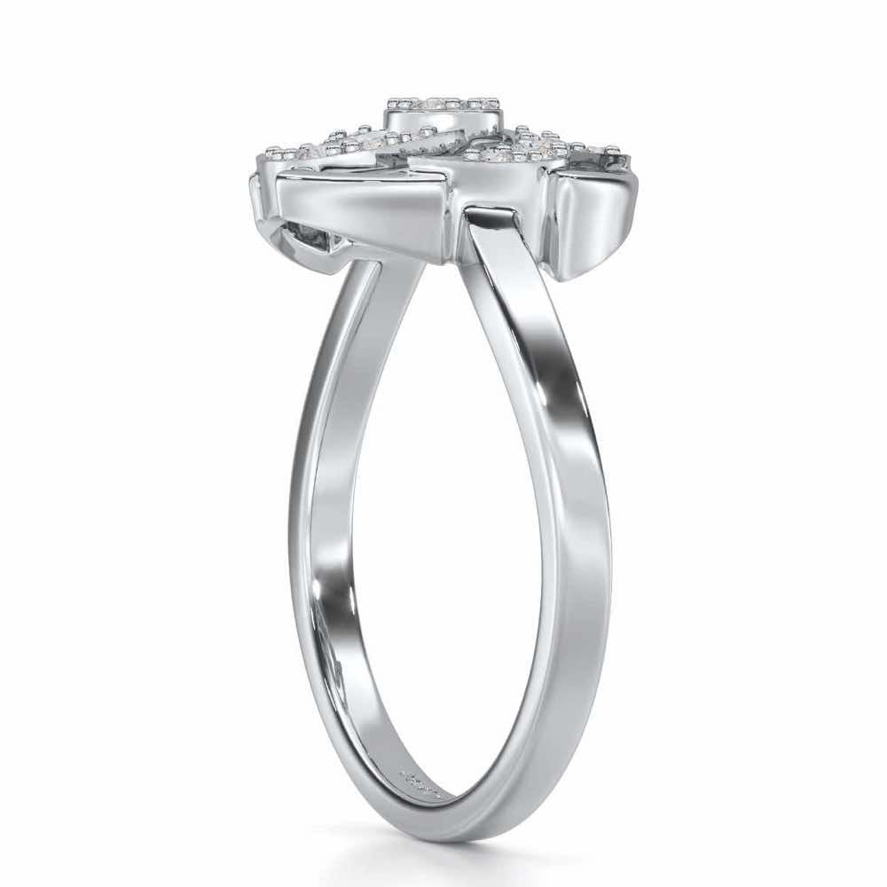 Hypnotic Eye Silver Ring - White Gold - Image 3
