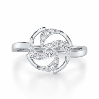 Hypnotic Eye Silver Ring - White Gold - Image 4