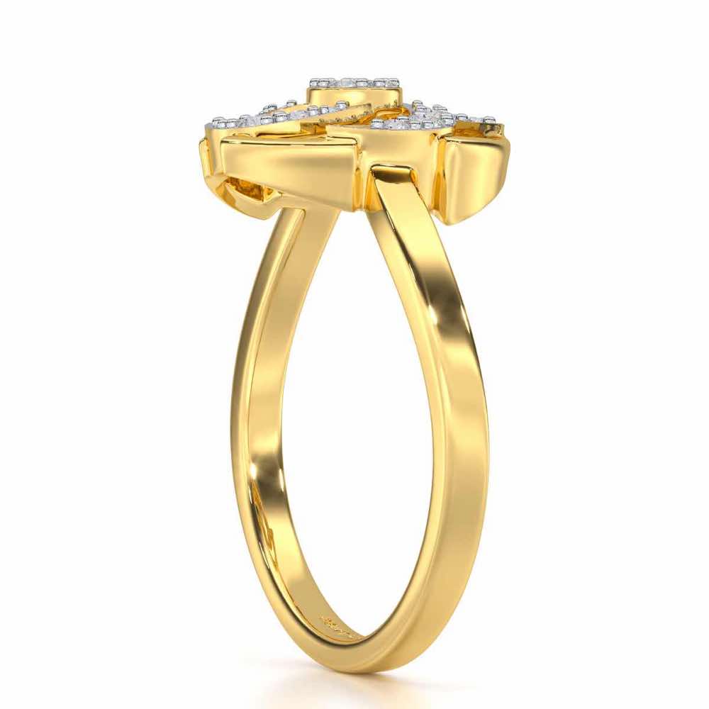 Hypnotic Eye Silver Ring - Yellow Gold - Image 3