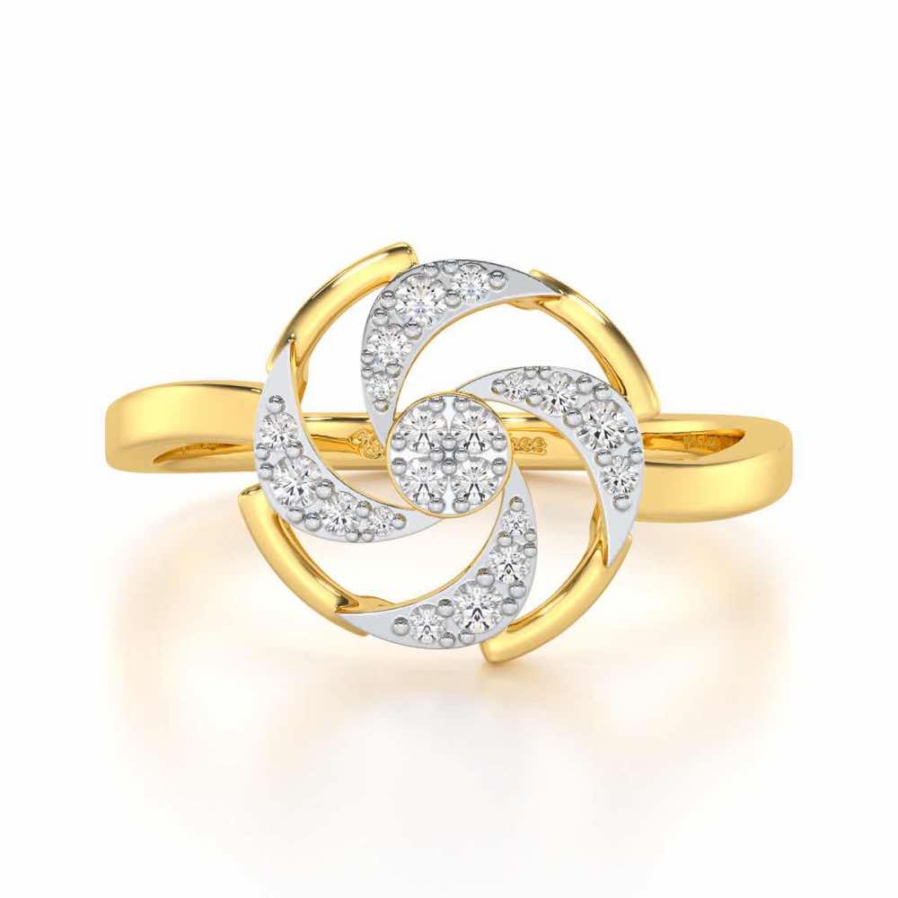 Hypnotic Eye Silver Ring - Yellow Gold - Image 4