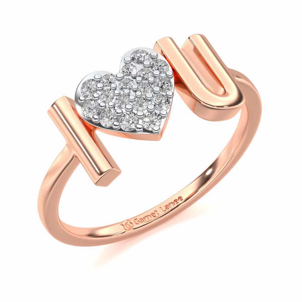 I-Feel-U Silver Ring - Rose Gold - Image 1