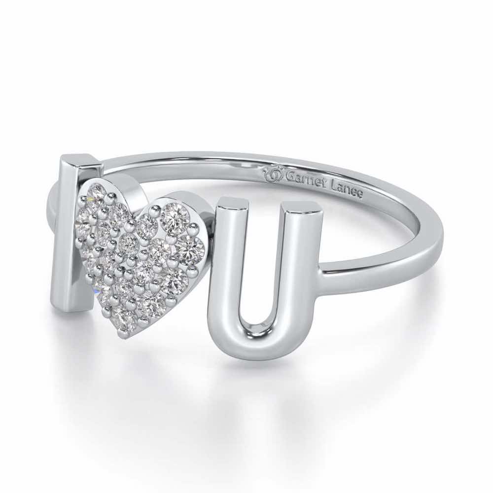 I-Feel-U Silver Ring - White Gold - Image 2