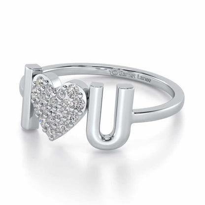 I-Feel-U Silver Ring - White Gold - Image 2