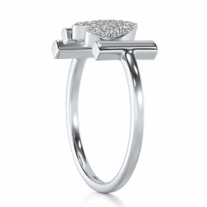 I-Feel-U Silver Ring - White Gold - Image 3