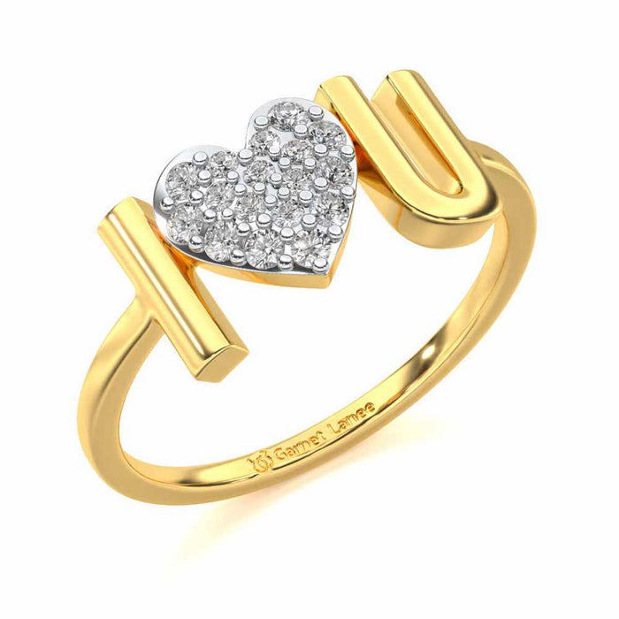 I-Feel-U Silver Ring - Yellow Gold - Image 1
