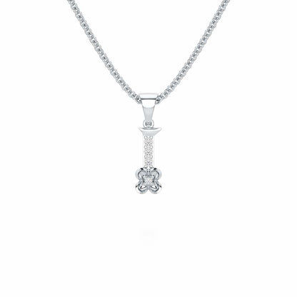 I-Glint Silver Pendant - White Gold - Image 1