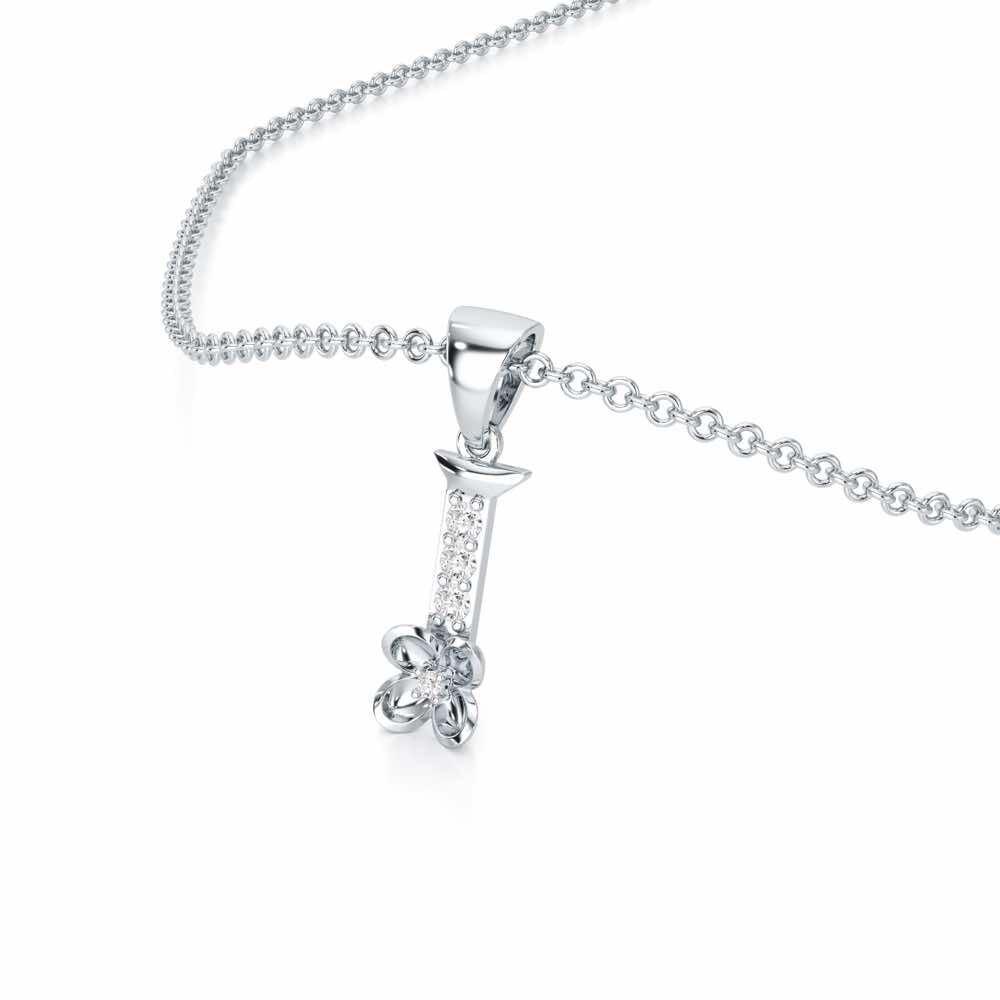 I-Glint Silver Pendant - White Gold - Image 2
