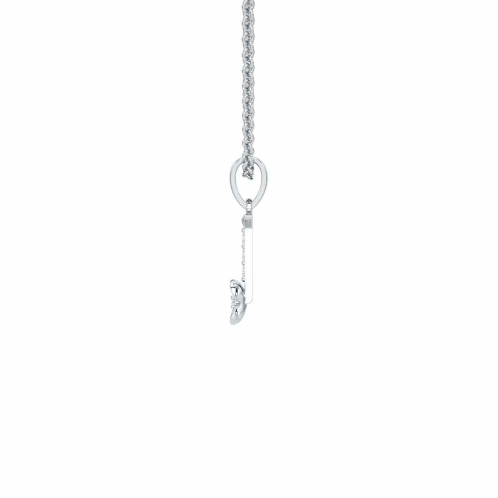 I-Glint Silver Pendant - White Gold - Image 3