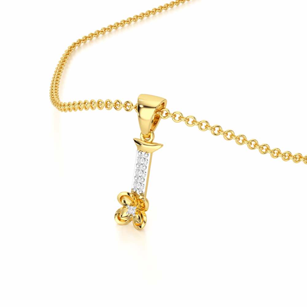 I-Glint Silver Pendant - Yellow Gold - Image 2