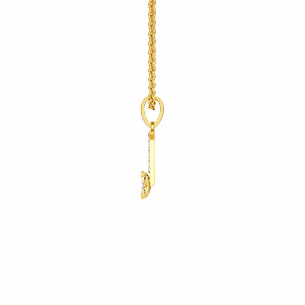 I-Glint Silver Pendant - Yellow Gold - Image 3
