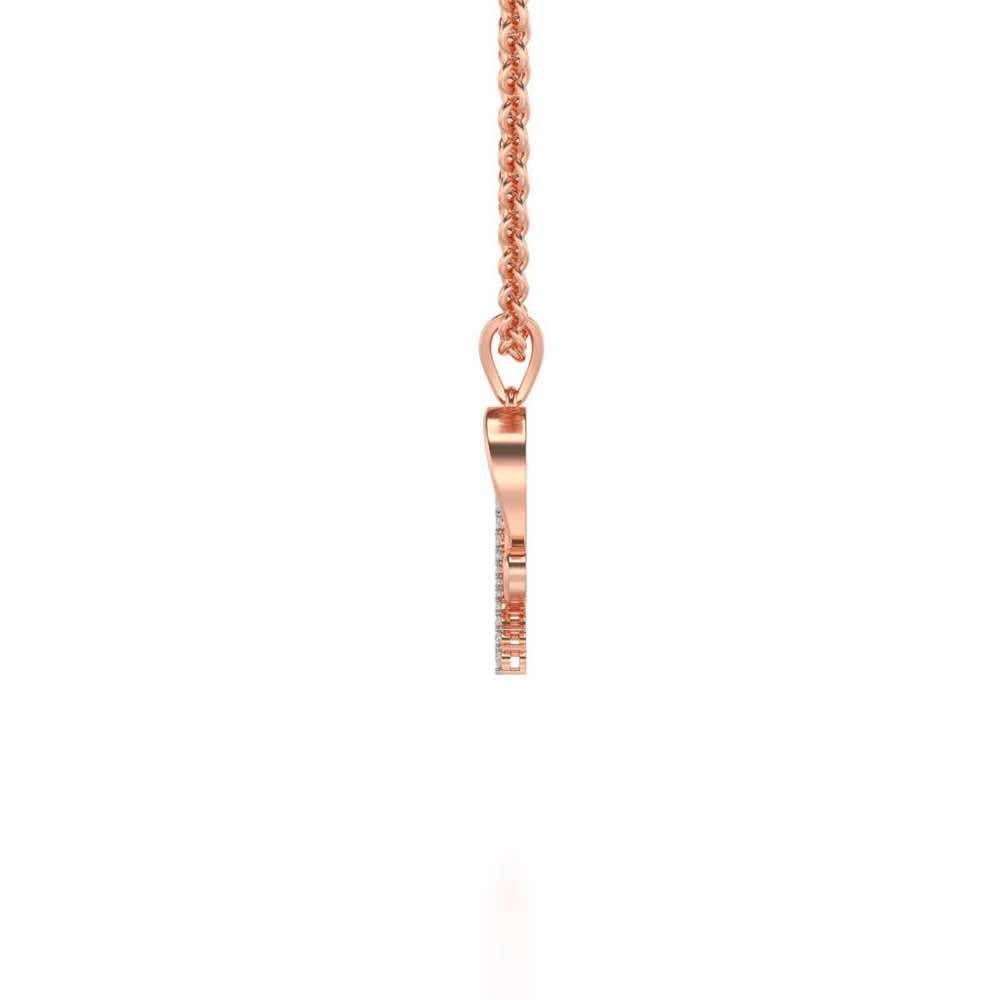 I-Heart Silver Pendant - Rose Gold - Image 3