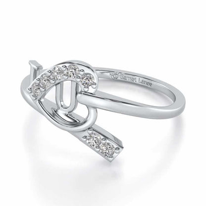 I-Heart-U Silver Ring - White Gold - Image 2
