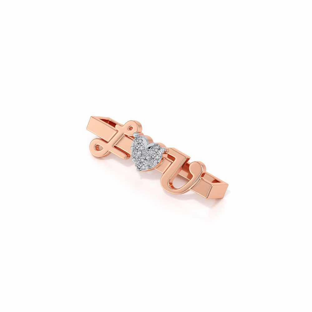 I Love U Silver Watch Band - Rose Gold - Image 3