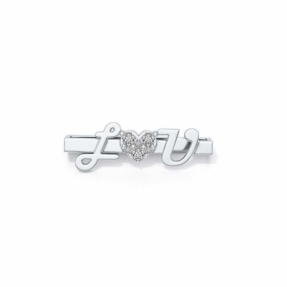 I Love U Silver Watch Band - White Gold - Image 2