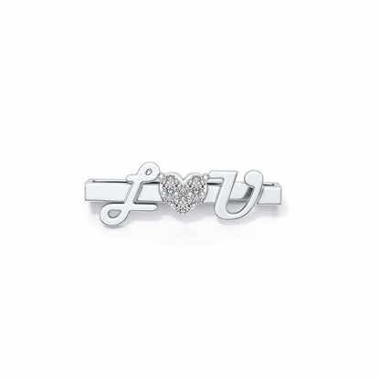 I Love U Silver Watch Band - White Gold - Image 2