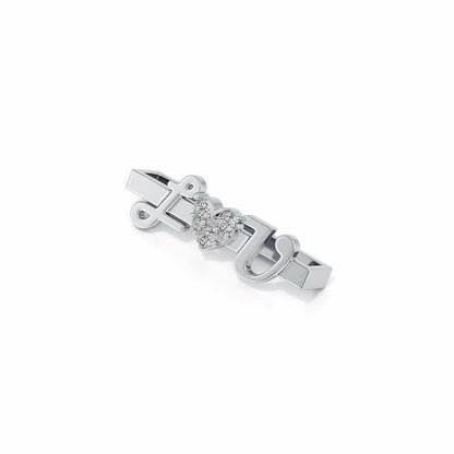 I Love U Silver Watch Band - White Gold - Image 3