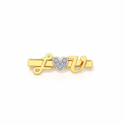 I Love U Silver Watch Band - Yellow Gold - Image 2