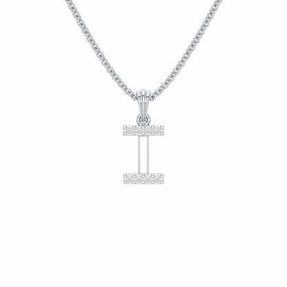 I-Luke Silver Pendant - White Gold - Image 1